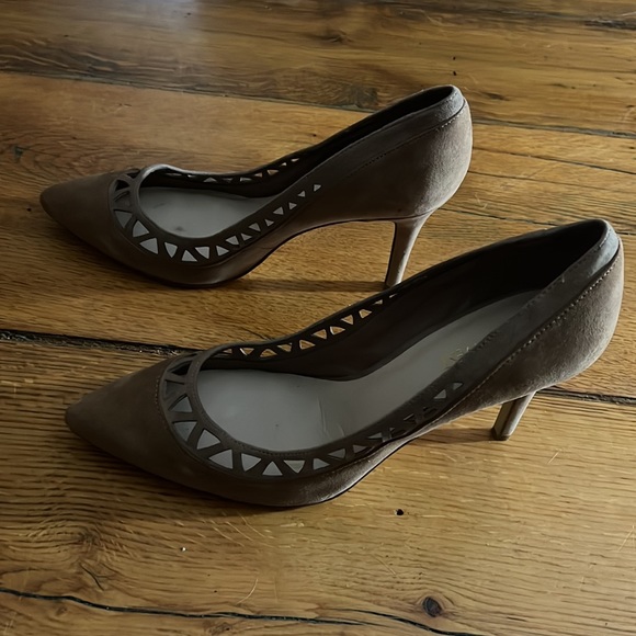 Tan Suede Pumps - Picture 2 of 6